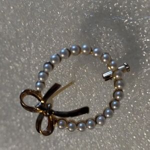 Vintage 925 and gold plated brooch with natural pearls